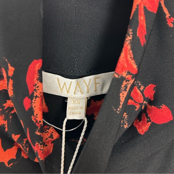 NWT WAYF Off the Shoulder High Neck Floral Dress - Picture 5 of 7